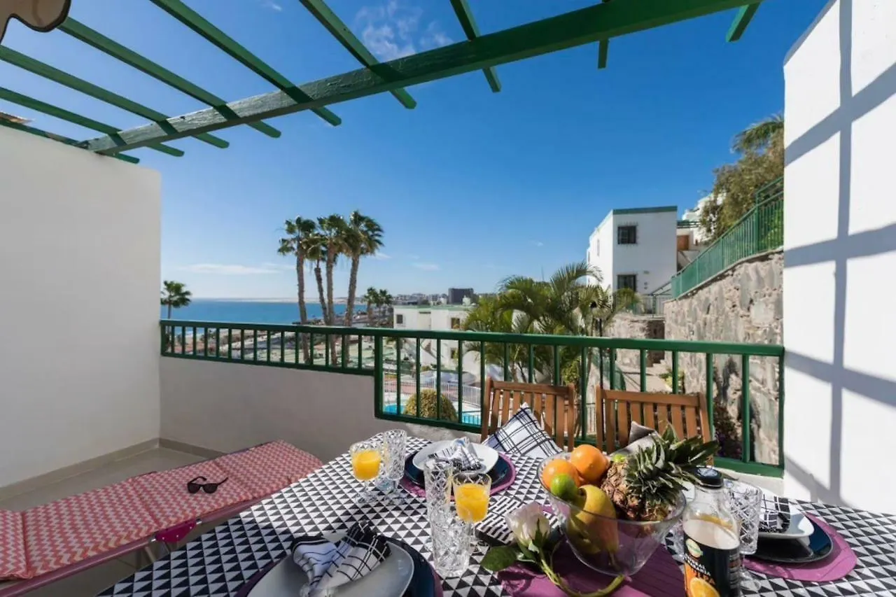 Sea View 2Br Toploctaion Heated Pool 5 Min To Beach San Agustín Apartment